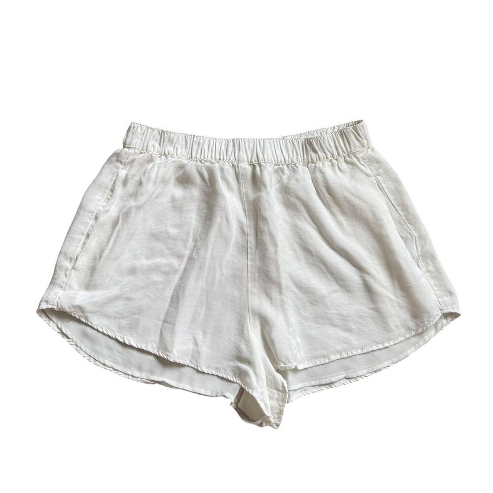 Zara Lounge Beach Shorts Cream Ivory Size XS Womens EUC Soft Flowy Short Shorts